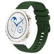 For Huawei Watch GT3 Pro 43mm 20mm Wavy Dot Pattern Solid Color Silicone Watch Band(Army Green) - free shipping - PMC TechLife - Order now!