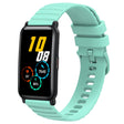 For Honor Watch ES 20mm Wavy Dot Pattern Solid Color Silicone Watch Band(Teal)