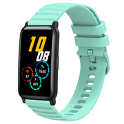 For Honor Watch ES 20mm Wavy Dot Pattern Solid Color Silicone Watch Band(Teal)
