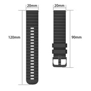 For Amazfit GTS 3 20mm Wavy Dot Pattern Solid Color Silicone Watch Band(Yellow)