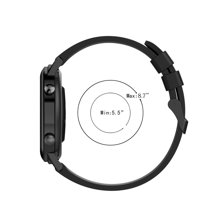 For Amazfit GTS 2E 20mm Wavy Dot Pattern Solid Color Silicone Watch Band(Navy Blue)