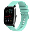For Amazfit GTS 2 Mini 20mm Wavy Dot Pattern Solid Color Silicone Watch Band(Teal) - free shipping - PMC TechLife - Order now!