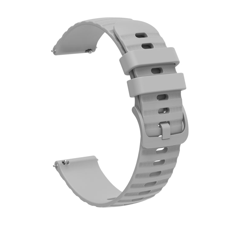 For Amazfit GTS 2 20mm Wavy Dot Pattern Solid Color Silicone Watch Band(Grey)