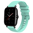 For Amazfit GTS 2 20mm Wavy Dot Pattern Solid Color Silicone Watch Band(Teal) - free shipping - PMC TechLife - Order now!