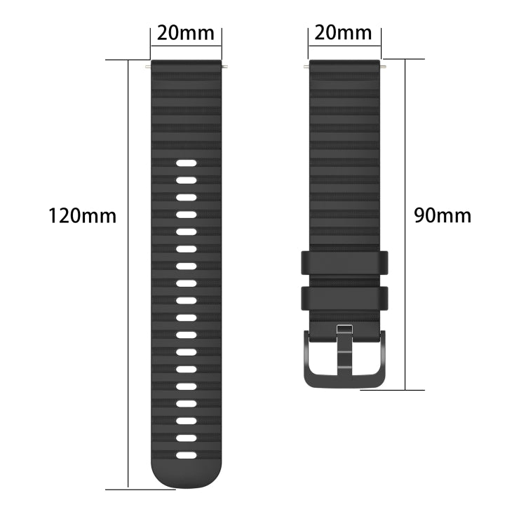 For Amazfit GTS 2 20mm Wavy Dot Pattern Solid Color Silicone Watch Band(Pink)
