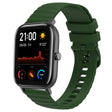 For Amazfit GTS 20mm Wavy Dot Pattern Solid Color Silicone Watch Band(Army Green) - free shipping - PMC TechLife - Order now!
