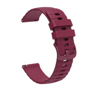 For Amazft 2 Stratos 22mm Wavy Dot Pattern Solid Color Silicone Watch Band(Wine Red)