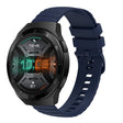 For Huawei Watch GT 2E 22mm Wavy Dot Pattern Solid Color Silicone Watch Band(Navy Blue)