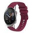 For Honor Magic Watch 2 46mm 22mm Wavy Dot Pattern Solid Color Silicone Watch Band(Wine Red) - free shipping - PMC TechLife - Order now!