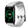 For Honor Watch ES 20mm Football Pattern Solid Color Silicone Watch Band(White)