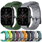 For Amazfit GTS 4 20mm Football Pattern Solid Color Silicone Watch Band(Yellow)