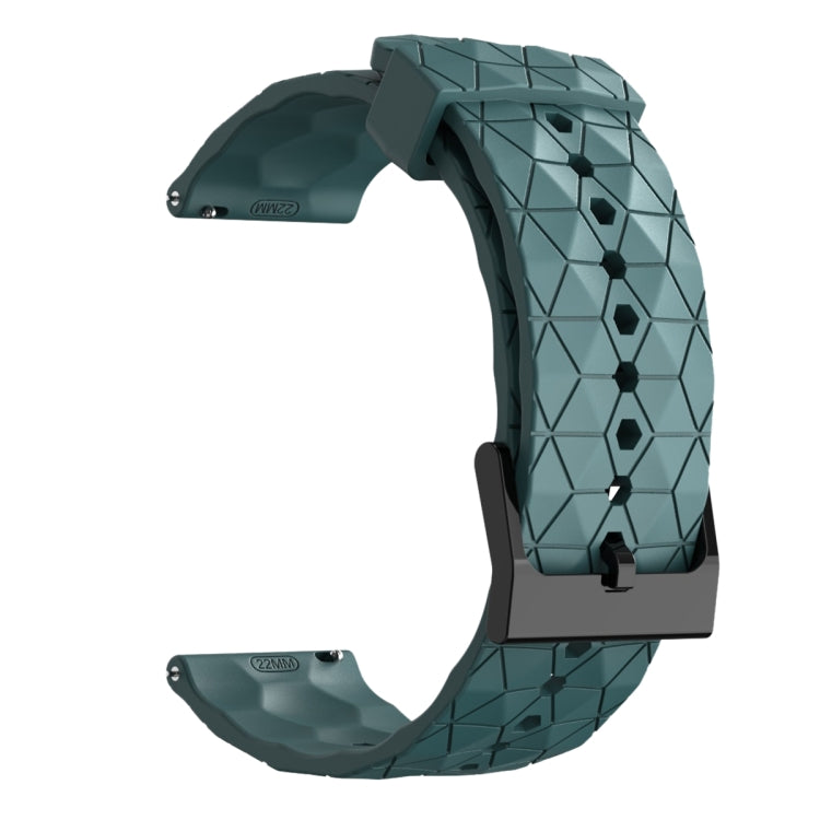 For Amazfit GTS 2E 20mm Football Pattern Solid Color Silicone Watch Band(Rock Cyan)