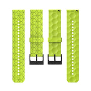 For Amazfit GTS 2 20mm Football Pattern Solid Color Silicone Watch Band(White)