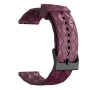 For Amazfit GTS 20mm Football Pattern Solid Color Silicone Watch Band(Wine Red)