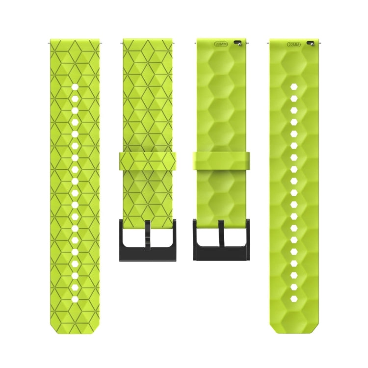For Amazfit GTR 3 22mm Football Pattern Solid Color Silicone Watch Band(Grey)
