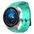 For Huawei Watch GT3 Pro 46mm 22mm Football Pattern Solid Color Silicone Watch Band(Teal)