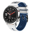 For Amazfit GTR 4 22mm Perforated Two-Color Silicone Watch Band(White+Blue) - free shipping - PMC TechLife - Order now!