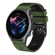 For Amazfit 3 22mm Perforated Two-Color Silicone Watch Band(Army Green+Black) - free shipping - PMC TechLife - Order now!