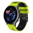 For Amazfit 3 22mm Perforated Two-Color Silicone Watch Band(Lime+Black) - free shipping - PMC TechLife - Order now!