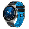 For Huawei Watch GT3 Pro 46mm 22mm Perforated Two-Color Silicone Watch Band(Black+Blue) - free shipping - PMC TechLife - Order now!