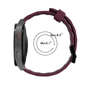For Huawei Watch GT Runner 22mm Perforated Two-Color Silicone Watch Band(Midnight Blue+Black)