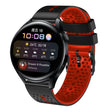 For Huawei Watch 3 22mm Perforated Two-Color Silicone Watch Band(Black+Red) - free shipping - PMC TechLife - Order now!