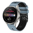 For Huawei Watch 3 Pro 22mm Perforated Two-Color Silicone Watch Band(Blue+Grey)