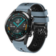 For Huawei GT2 46mm 22mm Perforated Two-Color Silicone Watch Band(Blue+Grey) - free shipping - PMC TechLife - Order now!