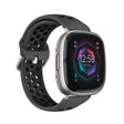 For Fitbit Sense 2 Two-Color Perforated Breathable Silicone Watch Band(Black+Black) - Watch Bands by PMC TechLife | Online Shopping South Africa | PMC TechLife | Buy Now Pay Later Mobicred