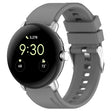 For Google Pixel Watch Metal Connector + Solid Color Silicone Watch Band(Grey) - free shipping - PMC TechLife - Order now!