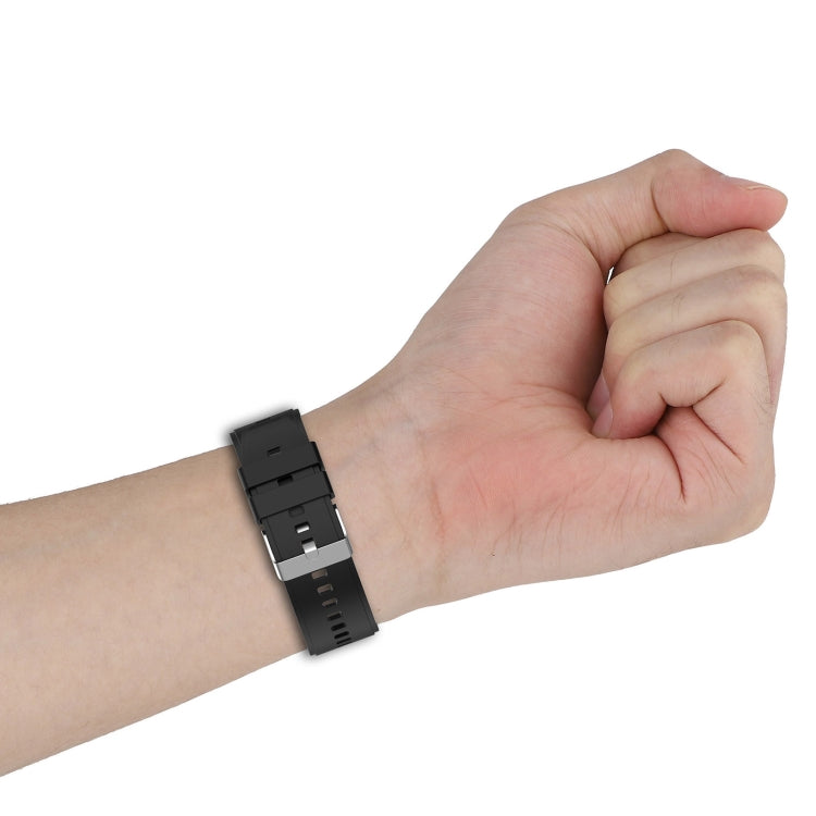 For Google Pixel Watch Metal Connector + Solid Color Silicone Watch Band(Grey)