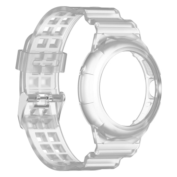 For Google Pixel Watch Integrated Fully Enclosed Silicone Watch Band(Transparent)