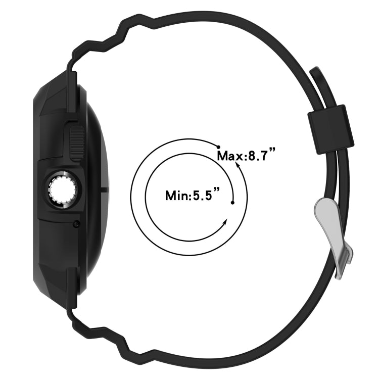 For Google Pixel Watch Integrated Fully Enclosed Silicone Watch Band(Transparent Black)