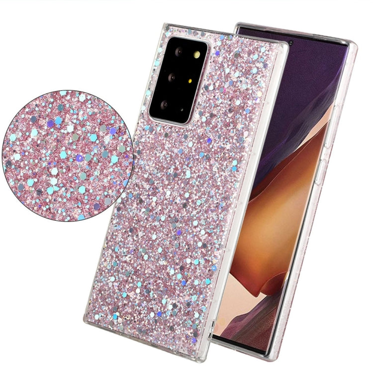 For Samsung Galaxy A03s EU Edition Glitter Sequins Epoxy TPU Phone Case(Blue)