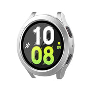 For Samsung Galaxy Watch4/5 40mm ENKAY Hat-Prince Water-resistant Full Coverage PC Frame + 9H Tempered Glass Case(Bright Silver)