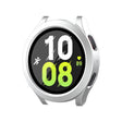For Samsung Galaxy Watch4/5 40mm ENKAY Hat-Prince Waterproof Full Coverage PC Frame + 9H Tempered Glass Case(Matte Silver)
