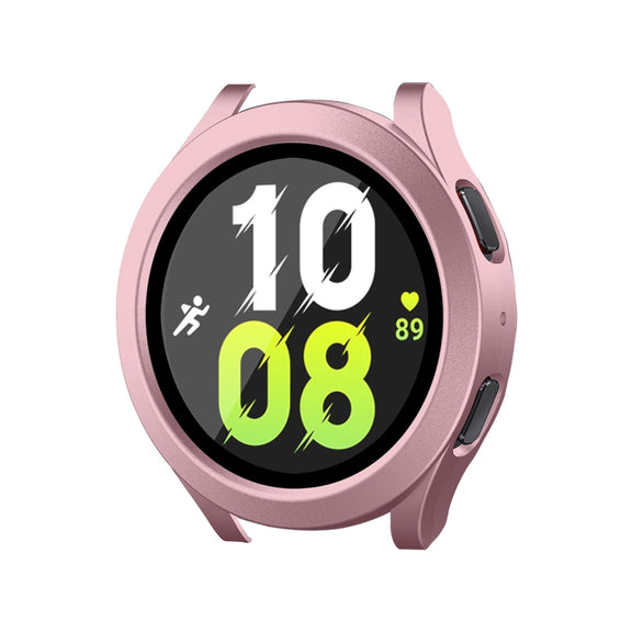 For Samsung Galaxy Watch4/5 40mm ENKAY Hat-Prince Water-resistant Full Coverage PC Frame + 9H Tempered Glass Case(Pink) - Watch Cases by ENKAY