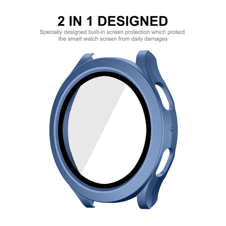 For Samsung Galaxy Watch4/5 40mm ENKAY Hat-Prince Water-resistant Full Coverage PC Frame + 9H Tempered Glass Case(Matte Silver)