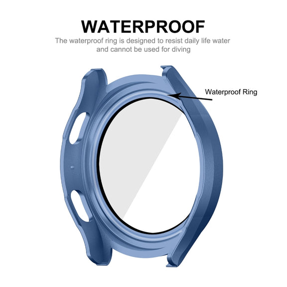 For Samsung Galaxy Watch4/5 40mm ENKAY Hat-Prince Water-resistant Full Coverage PC Frame + 9H Tempered Glass Case(White) - Watch Cases by ENKAY
