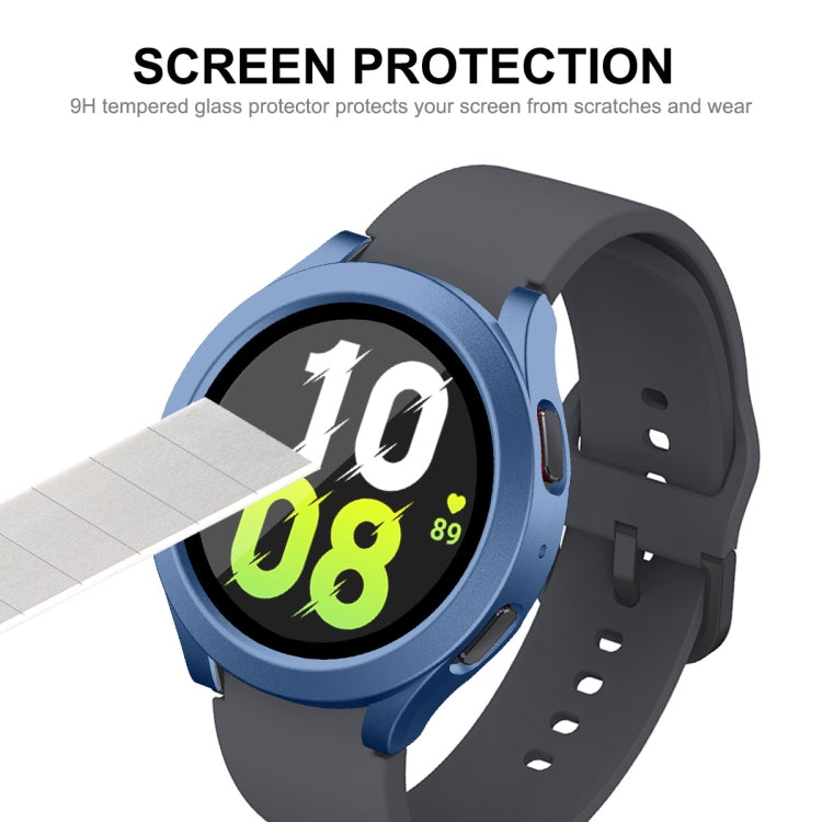 For Samsung Galaxy Watch4/5 40mm ENKAY Hat-Prince Water-resistant Full Coverage PC Frame + 9H Tempered Glass Case(White) - Watch Cases by ENKAY