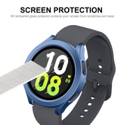 For Samsung Galaxy Watch4/5 40mm ENKAY Hat-Prince Water-resistant Full Coverage PC Frame + 9H Tempered Glass Case(White) - Watch Cases by ENKAY
