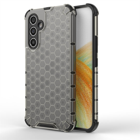 For Samsung Galaxy A34 5G Honeycomb Shockproof Phone Case(Black)