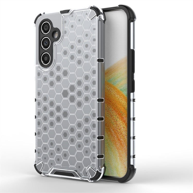 For Samsung Galaxy A34 5G Honeycomb Shockproof Phone Case(White)