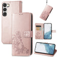 For Samsung Galaxy A54 5G Four-leaf Clasp Embossed Buckle Leather Phone Case(Rose Gold) - free shipping - PMC TechLife - Order now!