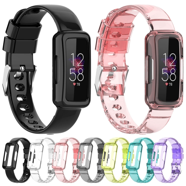 For Fitbit Inspire 3 TPU Integrated Watch Band(Transparent Yellow)