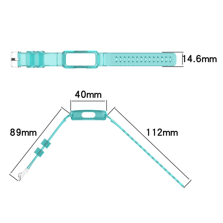 For Fitbit Inspire 3 TPU Integrated Watch Band(Transparent Yellow)