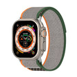 Double Color Nylon Hook and Loop Fastener Watch Band For Apple Watch Ultra 49mm(Orange+Army green) - free shipping - PMC TechLife - Order now!