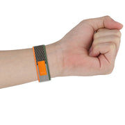 Double Color Nylon Hook and Loop Fastener Watch Band For Apple Watch Ultra 49mm(Orange+Army green)