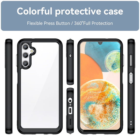 For Samsung Galaxy A14 4G Colorful Series Acrylic + TPU Phone Case(Black)