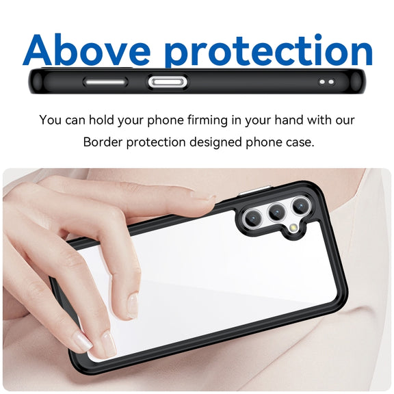 For Samsung Galaxy A14 4G Colorful Series Acrylic + TPU Phone Case(Black)